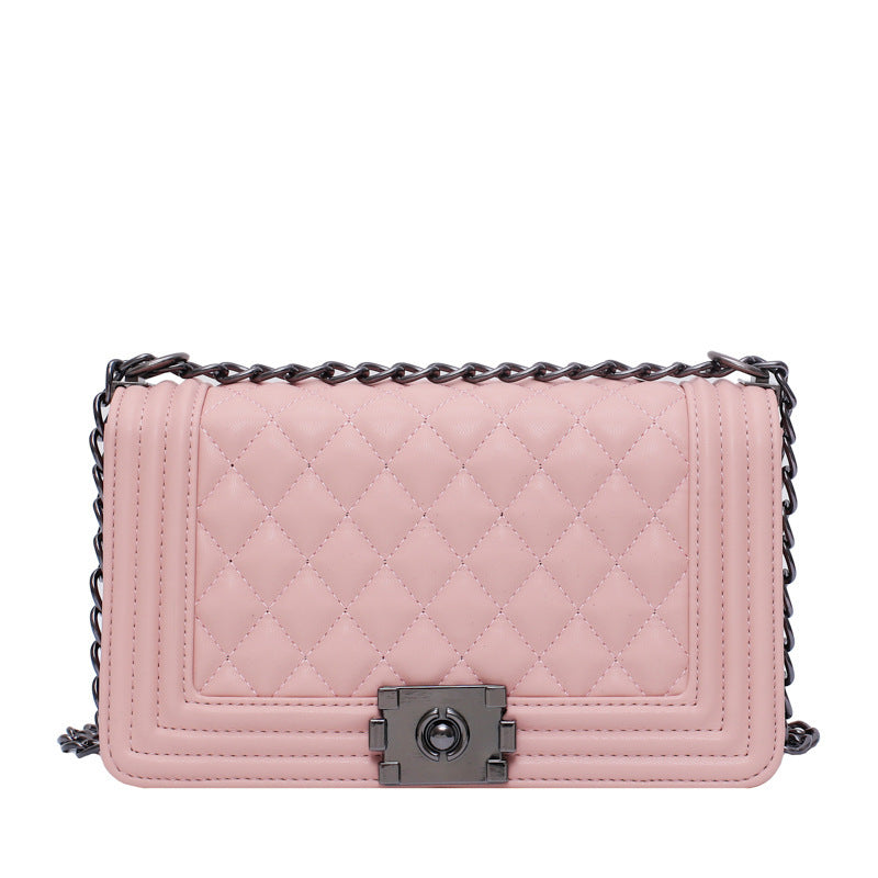 Women's PU Embroidered Thread Small Square Bag – New Style Shoulder & Messenger Bag