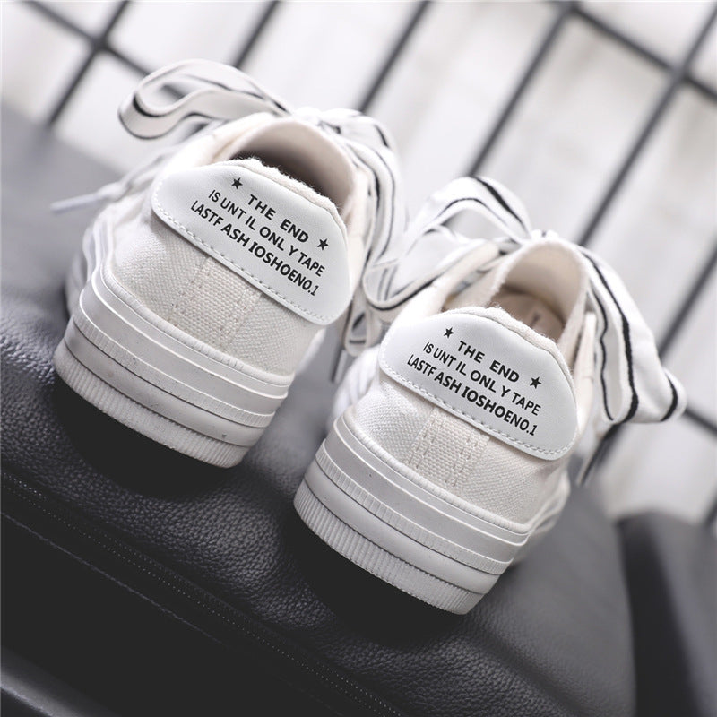 Spring All-Match White Shoes Women's Shoes Korean Version Of Harajuku Single Shoes Shoes Board Shoes Students Ins Canvas Shoes Women