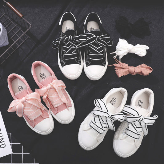 Spring All-Match White Shoes Women's Shoes Korean Version Of Harajuku Single Shoes Shoes Board Shoes Students Ins Canvas Shoes Women
