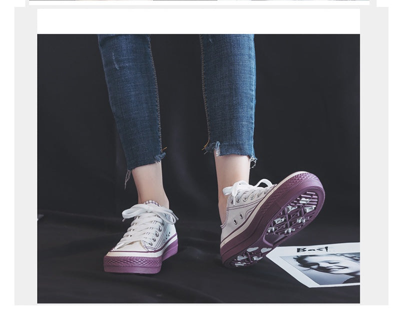 Popular Women'S Shoes Student Canvas Shoes Women Summer Ins Wild Ulzzang Retro Hong Kong Flavor Small White Shoes
