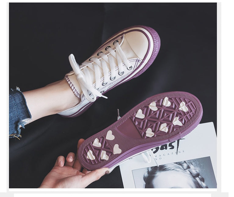 Popular Women'S Shoes Student Canvas Shoes Women Summer Ins Wild Ulzzang Retro Hong Kong Flavor Small White Shoes