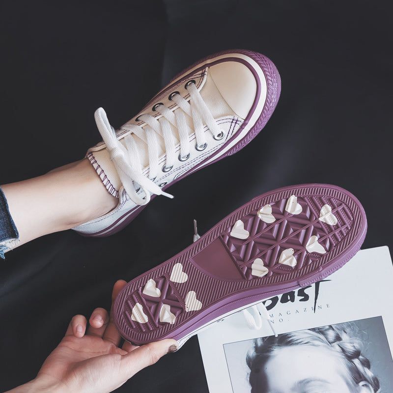 Popular Women'S Shoes Student Canvas Shoes Women Summer Ins Wild Ulzzang Retro Hong Kong Flavor Small White Shoes