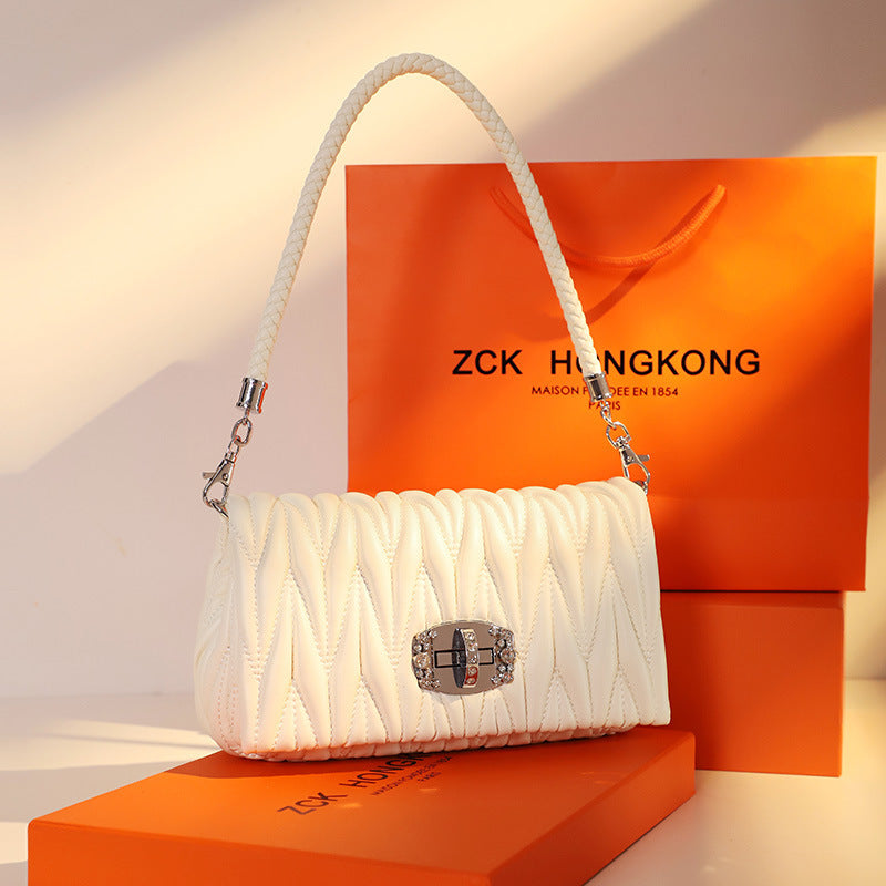 Luxury Genuine Leather Armpit Bag for Women | Trendy Chain One-Shoulder Messenger Bag