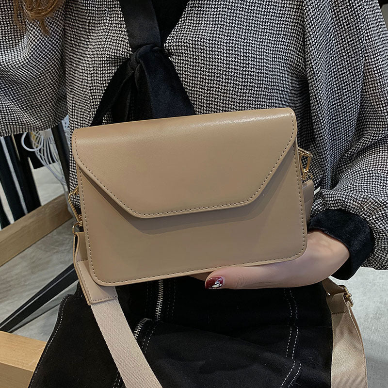 Casual Solid Color Small Square One-Shoulder Messenger Bag for Women