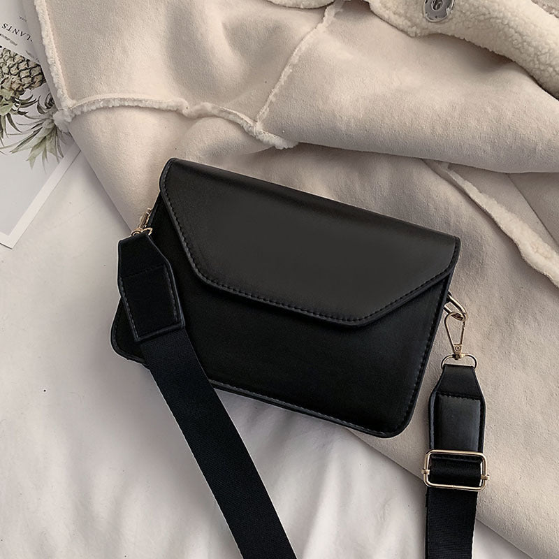 Casual Solid Color Small Square One-Shoulder Messenger Bag for Women