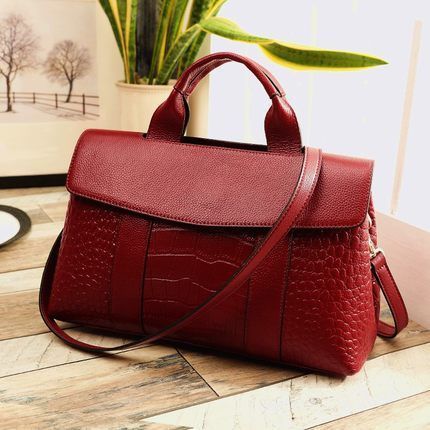 Women's Leather Pattern Handbag – Large Capacity Fashion Shoulder & Messenger Bag