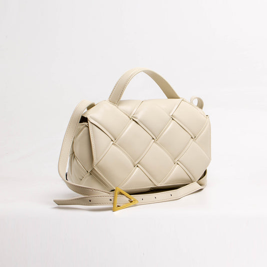 Ladies Casual Leather One-Shoulder Diagonal Bag – Solid Color