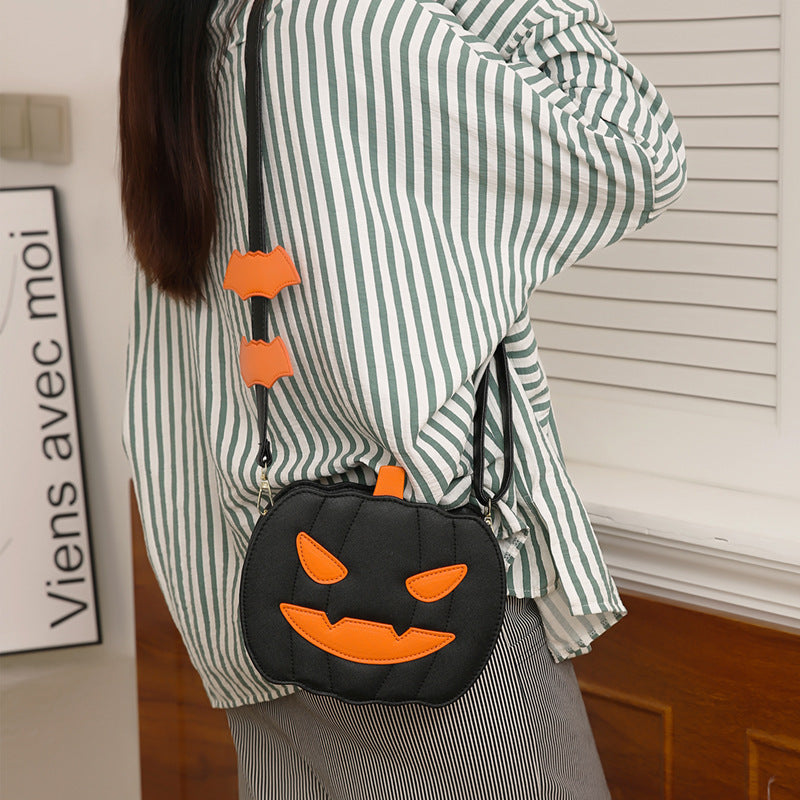 Women’s Halloween Shoulder Bag – Pumpkin Cartoon Personalized Bag
