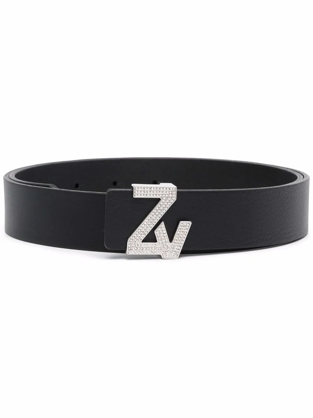 Zadig&Voltaire logo plaque leather belt