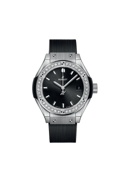 hublot classic fusion titanium & diamonds unisex watch_1