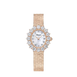 chopard l'heure du diamant 18k rose gold & diamonds lady's watch_7