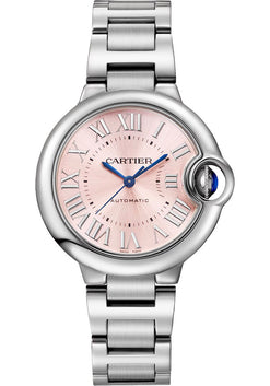 cartier ballon bleu de cartier stainless steel lady's watch
