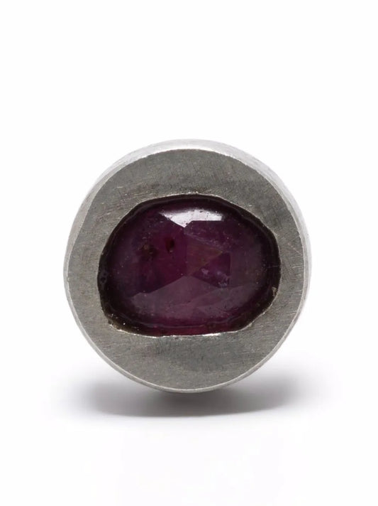 Parts of Four ruby stud earring