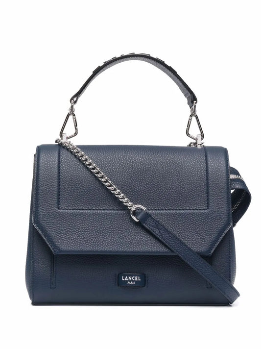 Lancel logo print leather tote bag