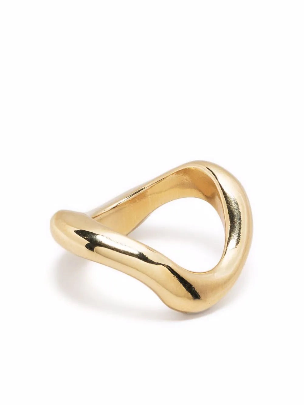BEATRIZ PALACIOS large gold plated Wave ring
