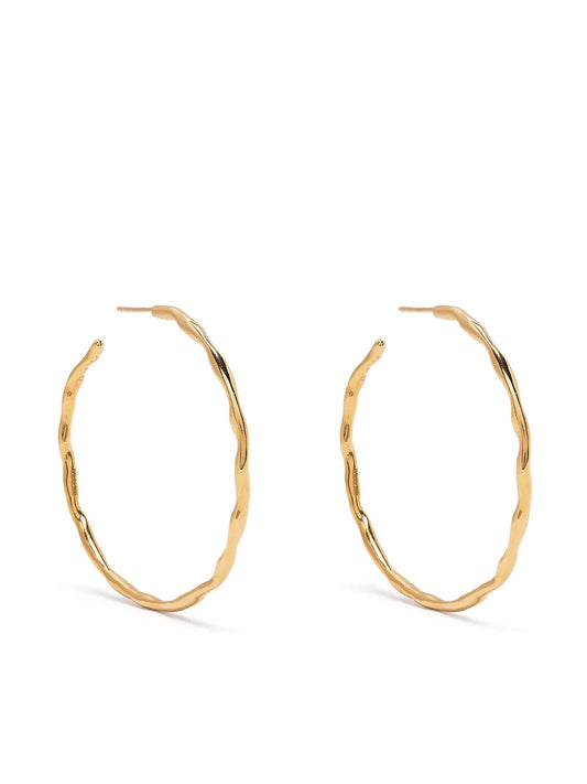 DOWER AND HALL waterfall gold vermeil hoops