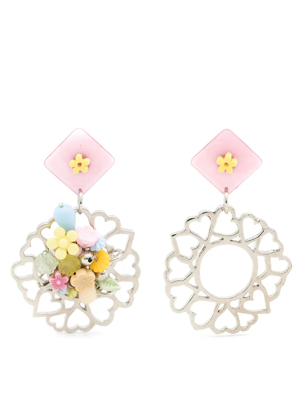 Amir Slama floral appliqué drop earrings