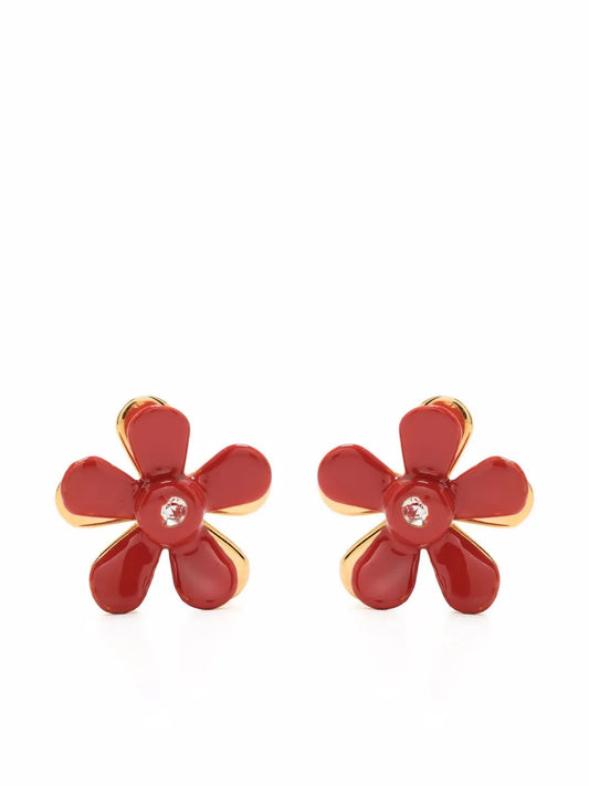 Marni floral appliqué stud earrings