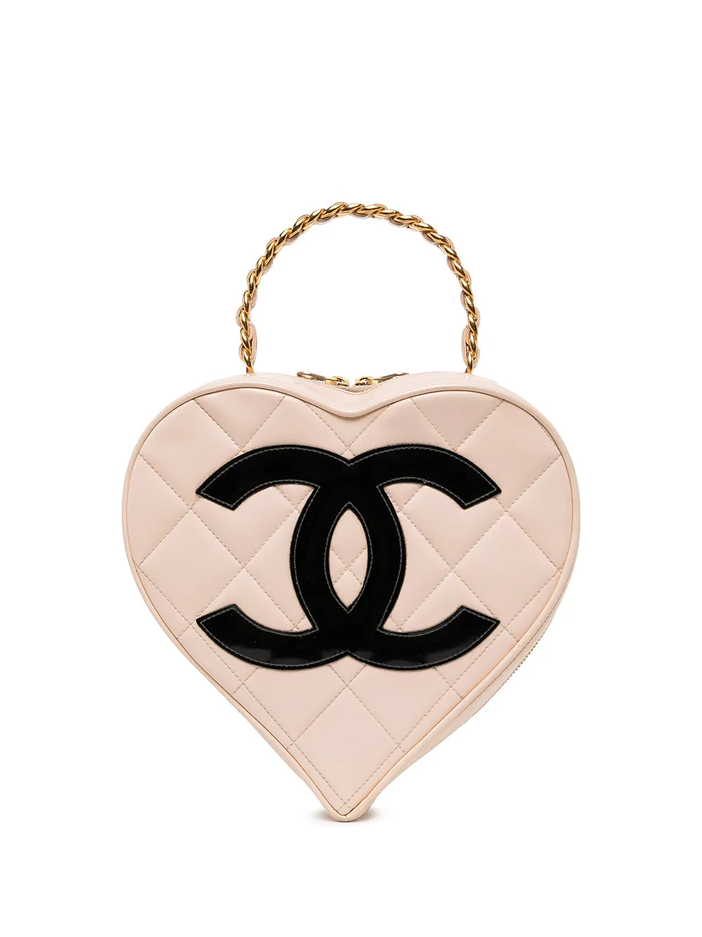 CHANEL 1995 diamond quilted CC heart handbag