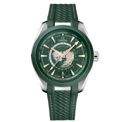 omega seamaster aqua terra gmt chronometer stainless steel &amp; ceramic men's watch_1