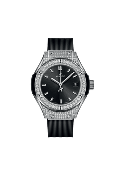 hublot classic fusion titanium & diamonds unisex watch