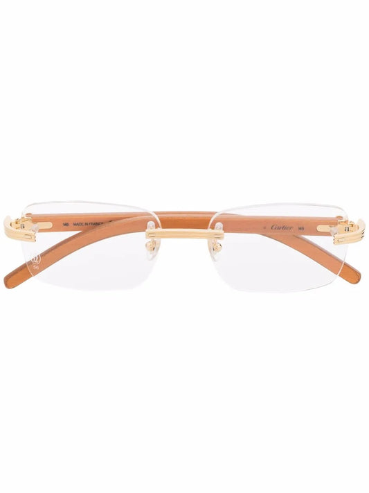 Cartier Eyewear rimless square frame glasses