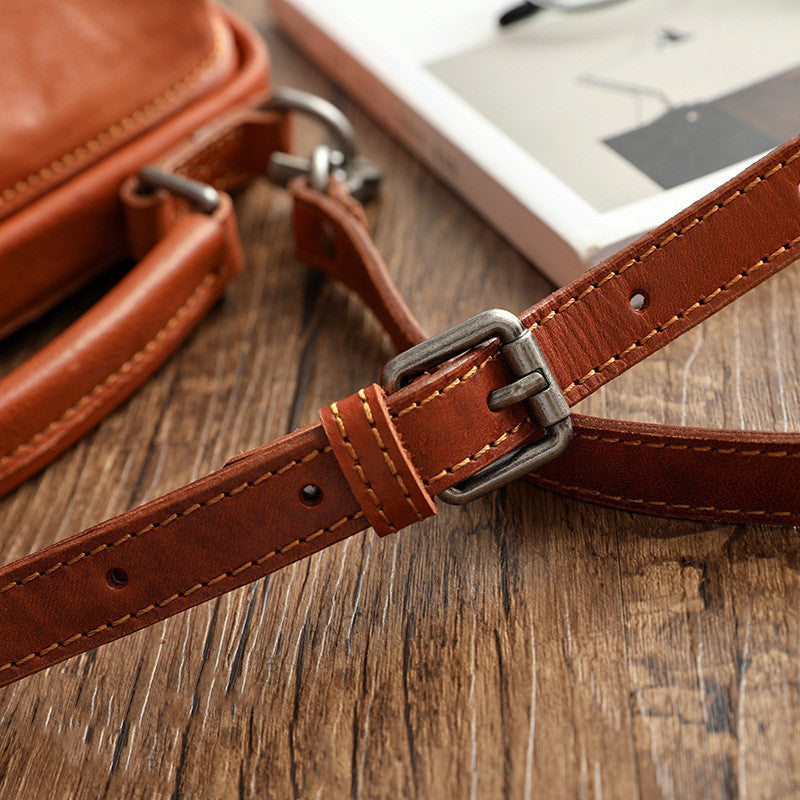 Women’s Leather Messenger Bag – Unique Hand-Painted Shoulder Bag