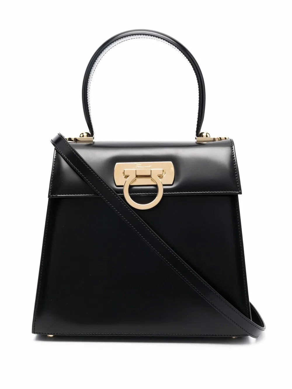 Ferragamo Gancini flip lock leather bag