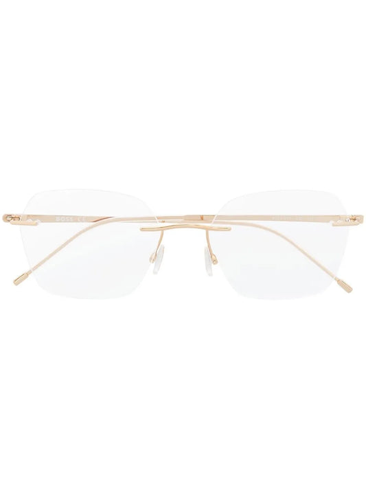 BOSS square rimless optical glasses