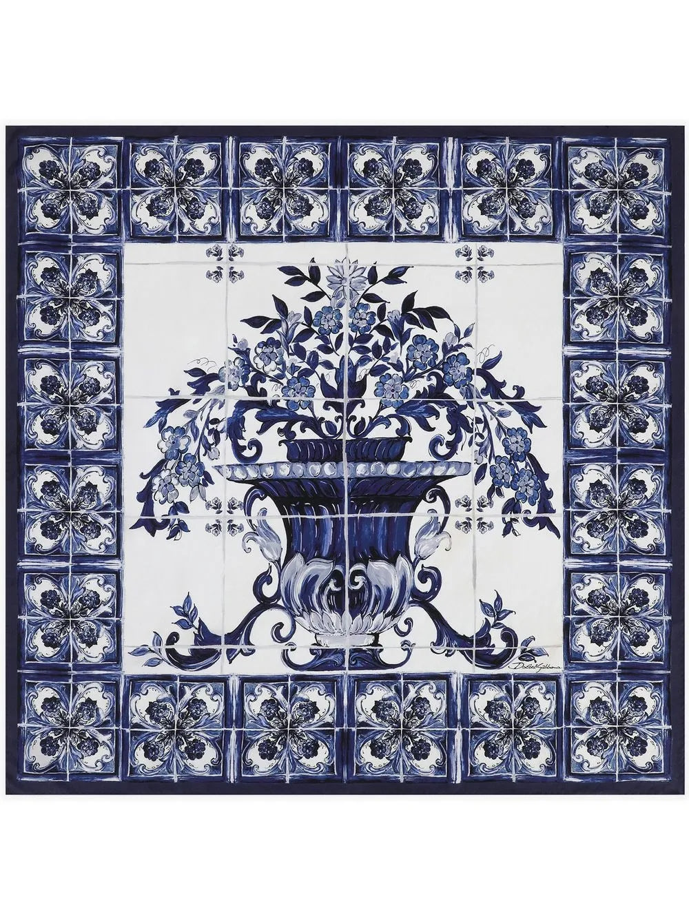 Dolce & Gabbana Majolica print twill scarf