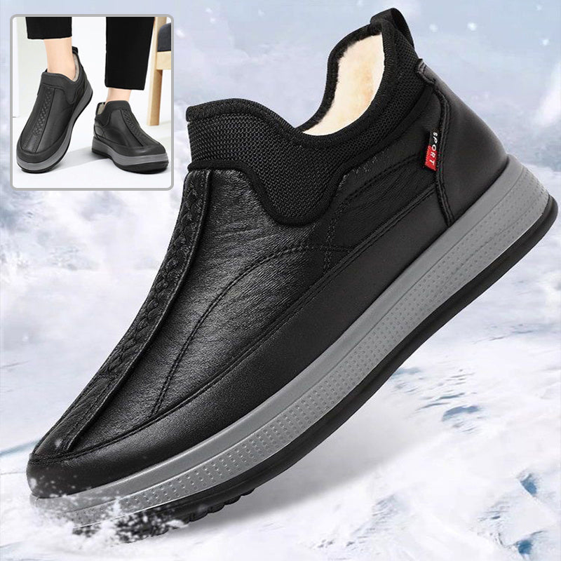 Men’s Winter Fleece Snow Boots – Warm, Non-Slip Platform Ankle Shoes