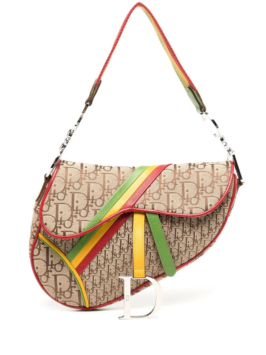 Christian Dior 1990 2000s Rasta Trotter Saddle shoulder bag