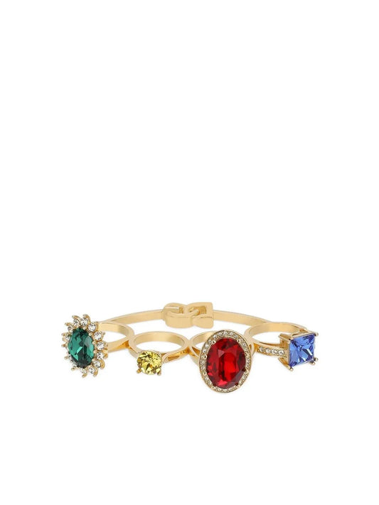 Dolce & Gabbana Knucklebuster rhinestone embellished ring