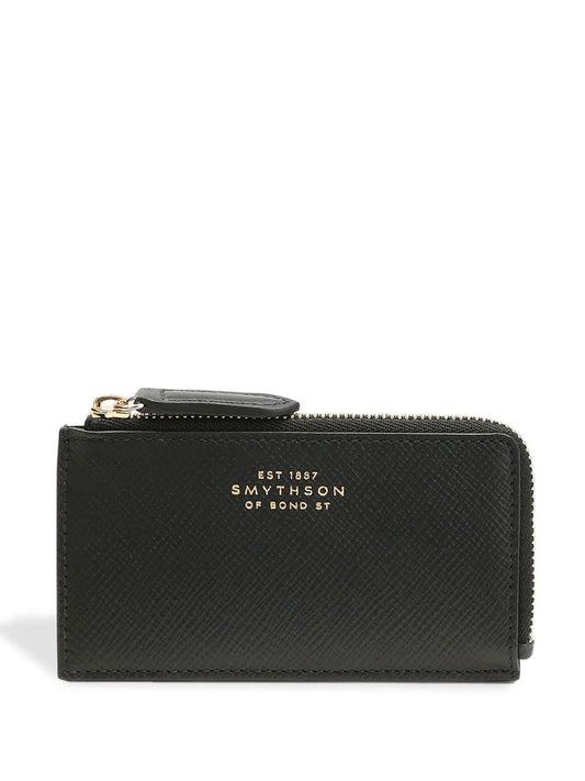 Smythson Panama top zip coin purse