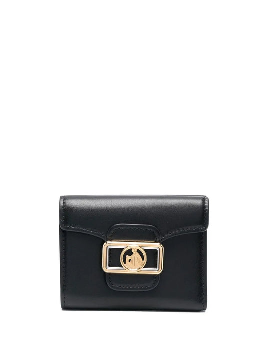 Lanvin small logo plaque leather purse