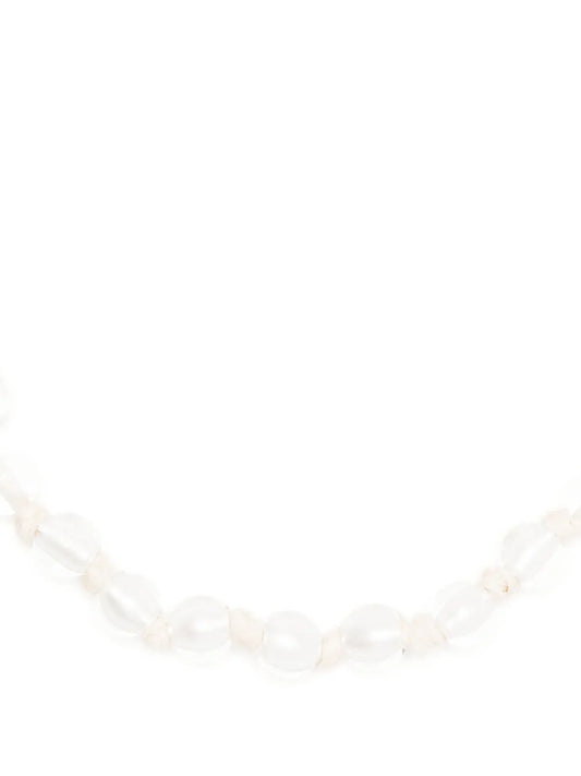 Chloé crepe de chine beaded necklace