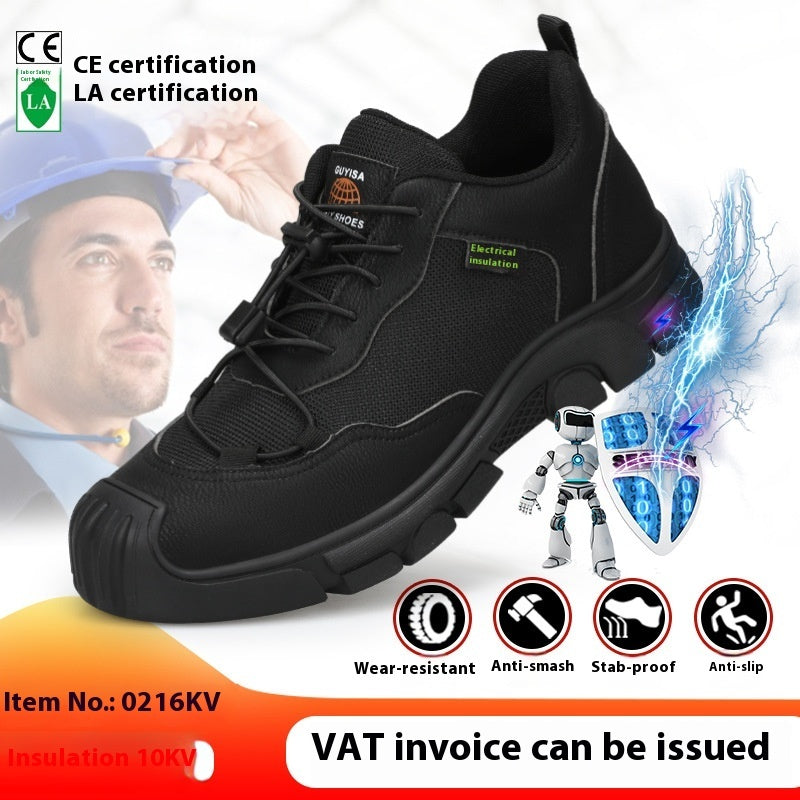 Men’s Work Shoes – Steel Toe, Soft Soles, Anti-smash & Anti-puncture