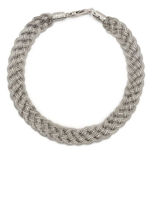 Emanuele Bicocchi flat braided design choker necklace