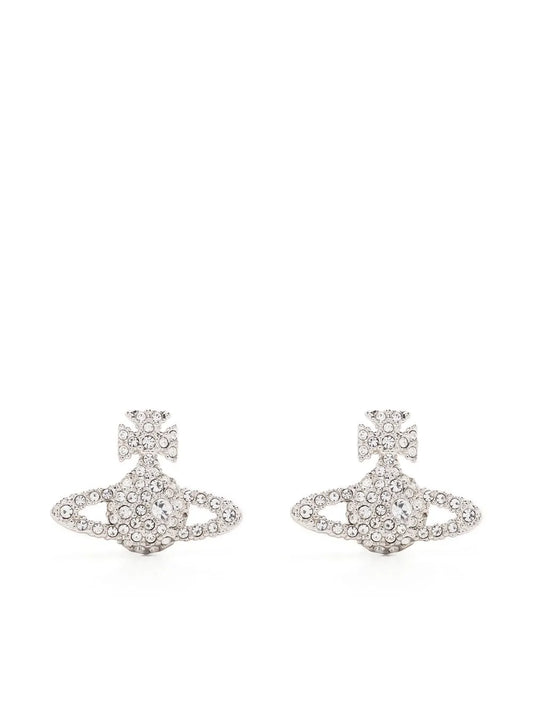 Vivienne Westwood crystal embellished logo stud earring