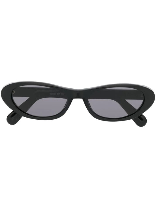 GCDS logo plaque round frame sunglasses