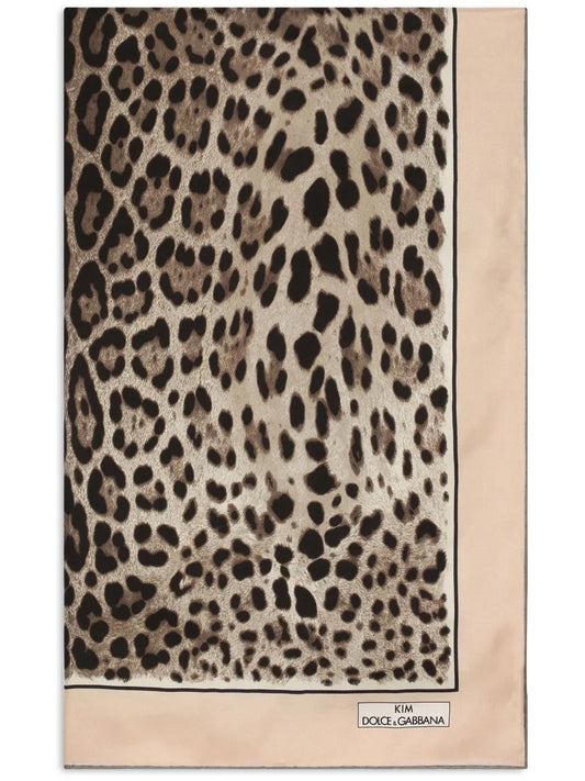 Dolce & Gabbana KIM DOLCE&GABBANA leopard print twill scarf