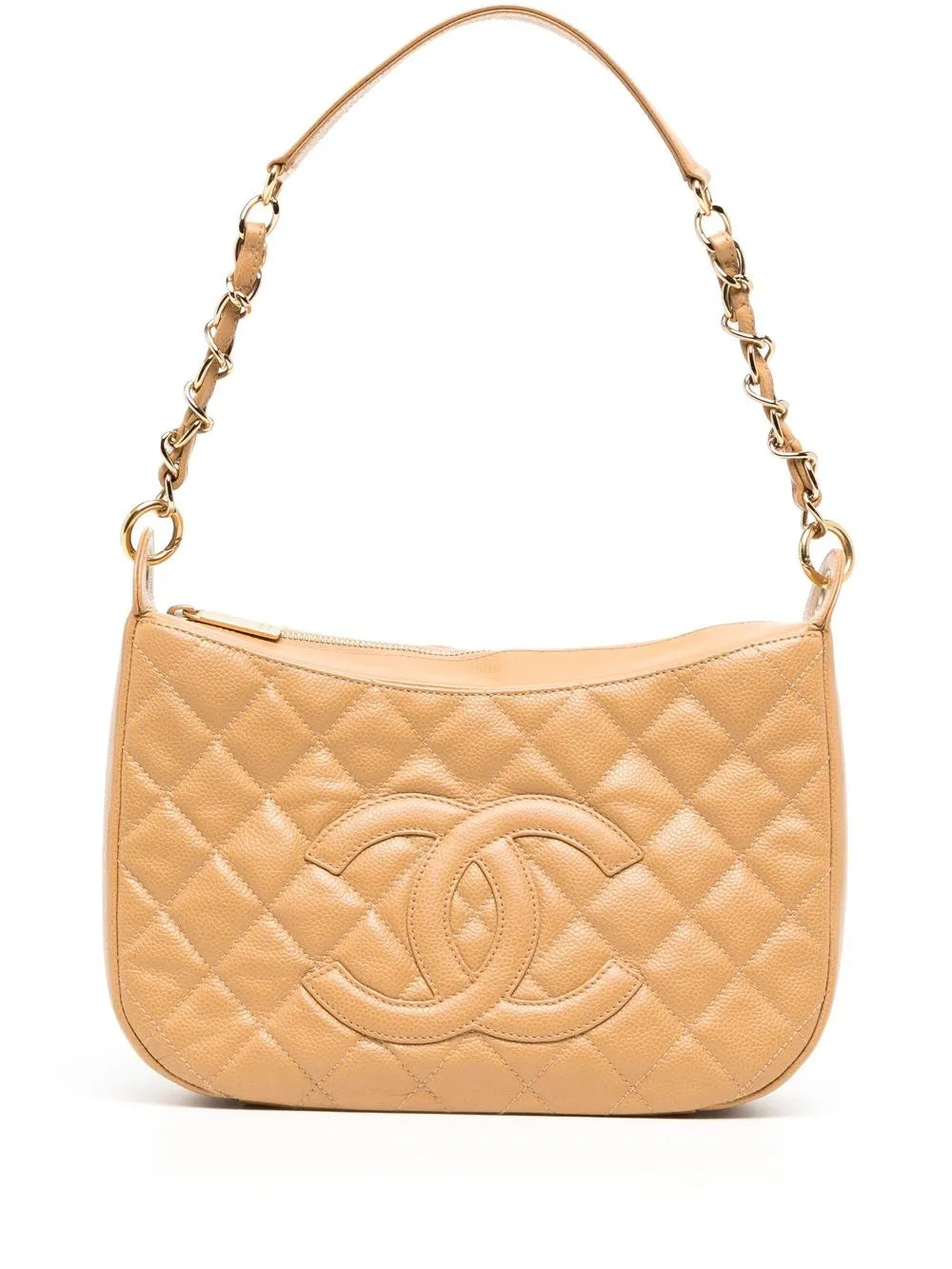 CHANEL 2005 diamond quilted logo shoulder bag