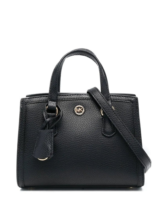 Michael Kors logo plaque leather tote bag