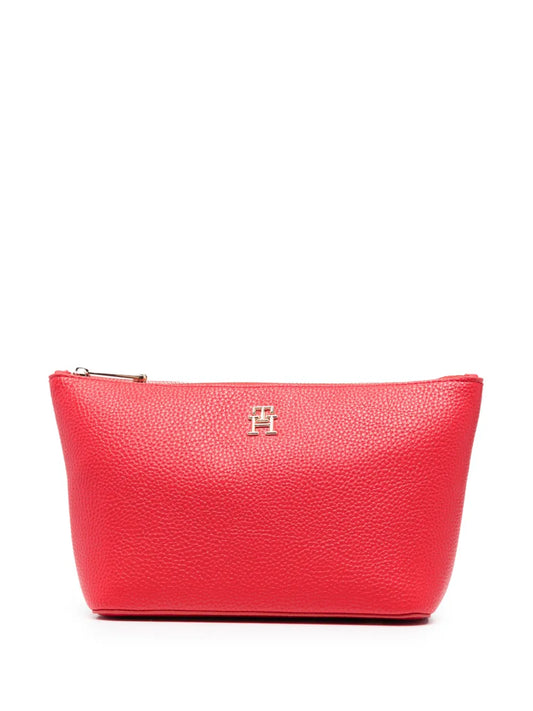 Tommy Hilfiger monogram plaque make up bag