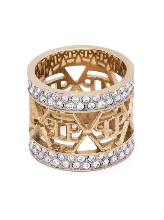 Philipp Plein logo lettering band ring