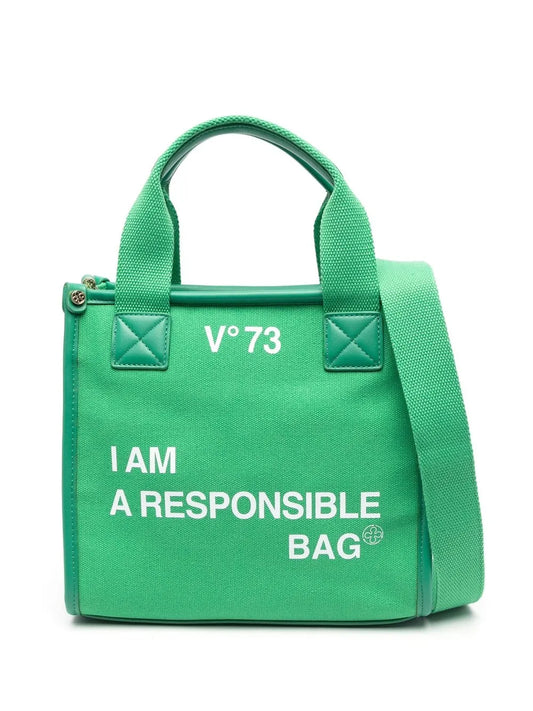 V°73 logo print detail shoulder bag