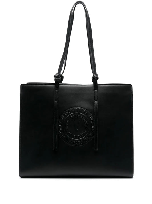 Versace Jeans Couture logo embossed tote bag