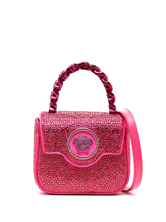 Versace La Medusa crystal embellished mini bag