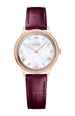 omega de ville prestige 18k sedna? gold & diamonds lady's watch_1