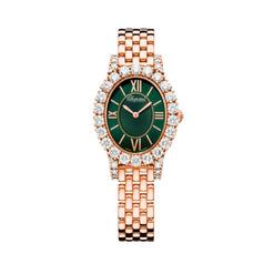 chopard l'heure du diamant 18k rose gold & diamonds lady's watch_5